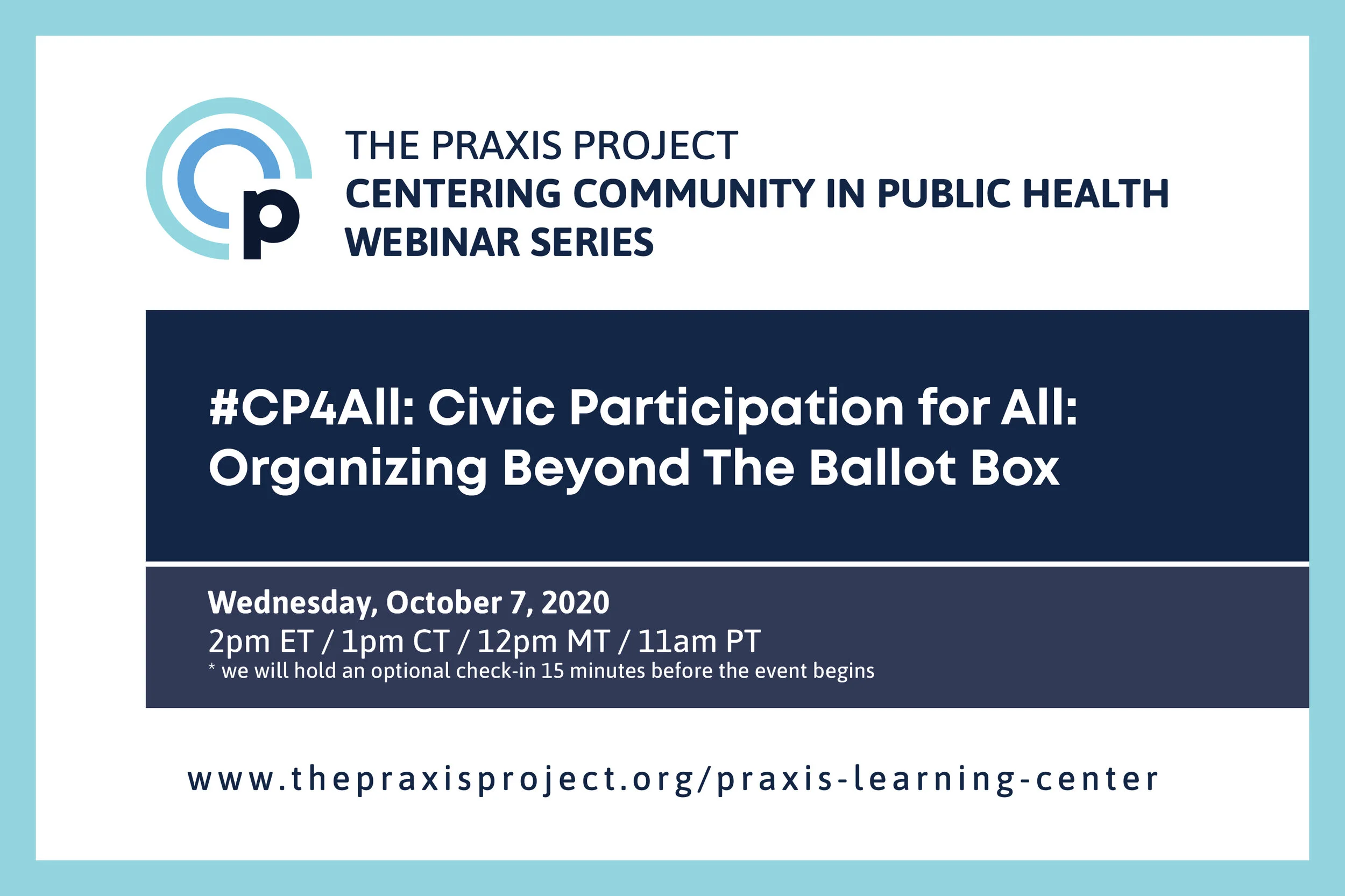 WEBINAR — Civic Participation for All (CP4All): Organizing Beyond The Ballot Box