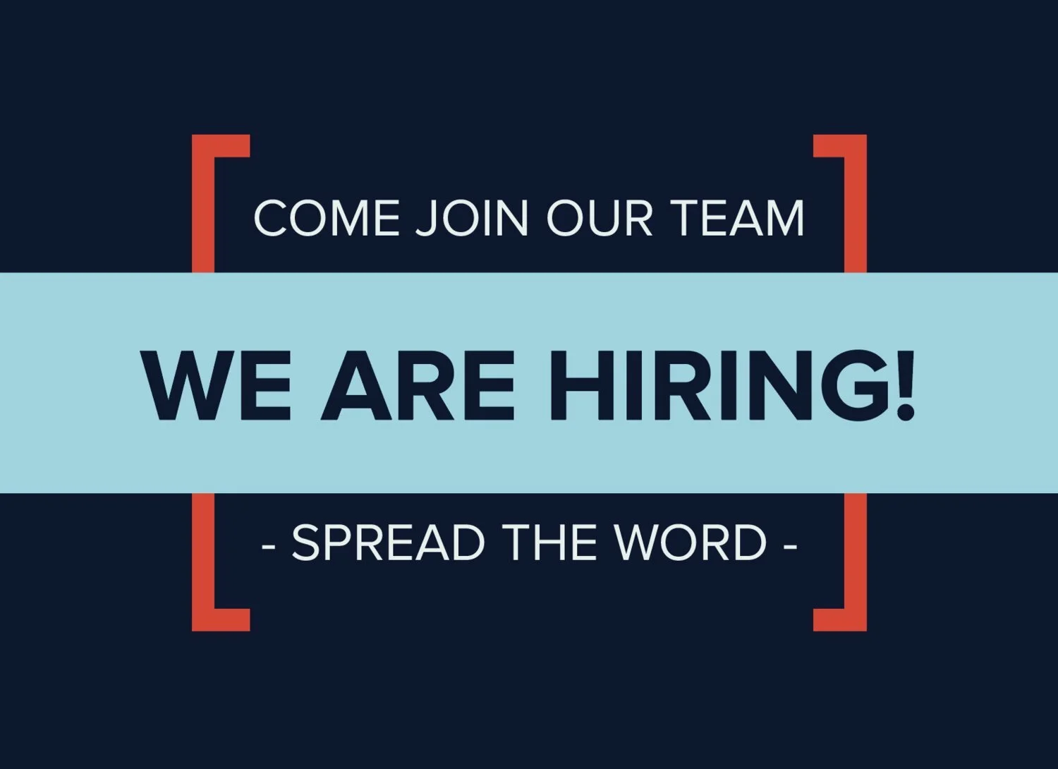 We're Hiring!