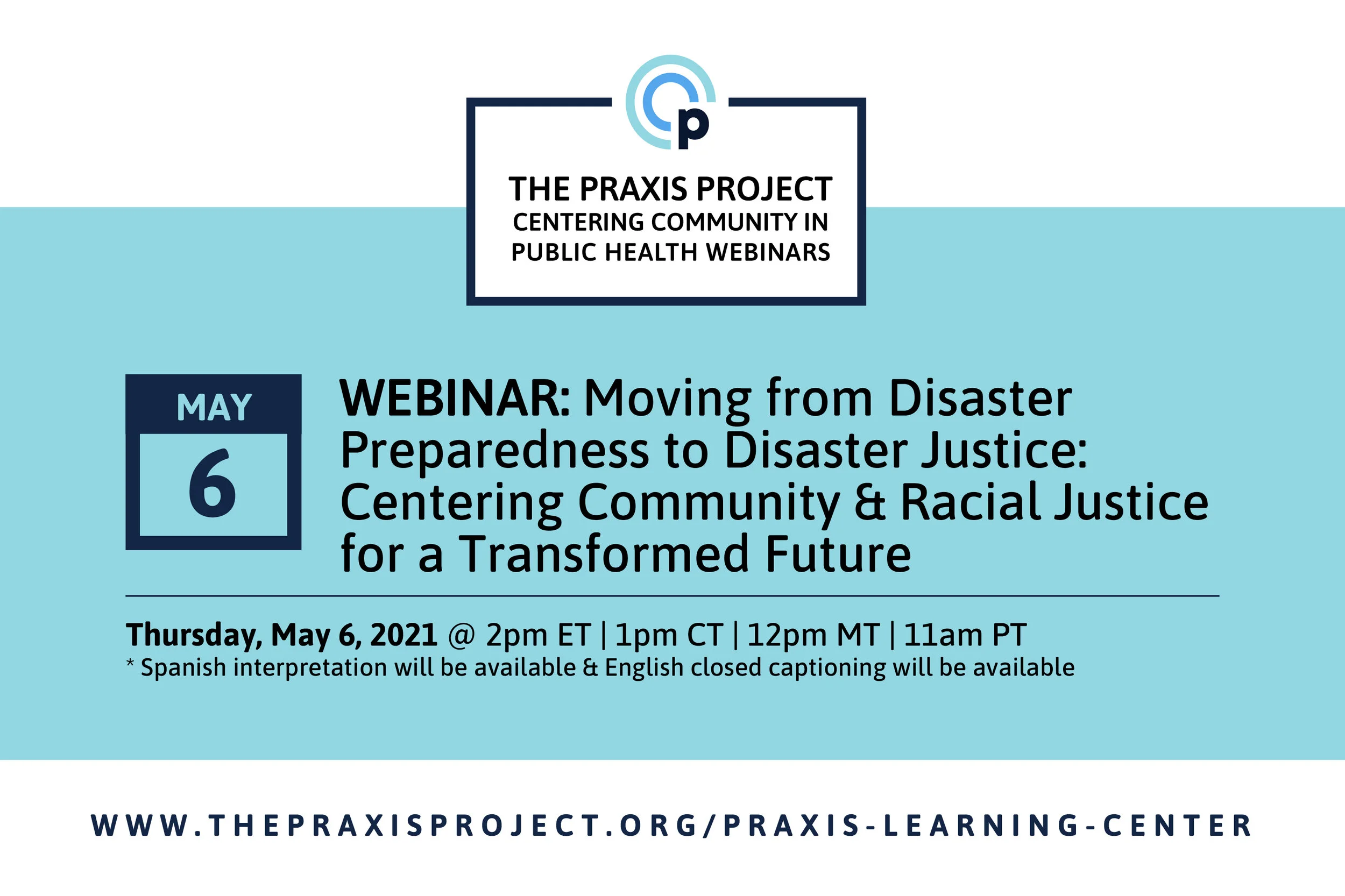 WEBINAR —&nbsp;Moving from Disaster Preparedness to Disaster Justice