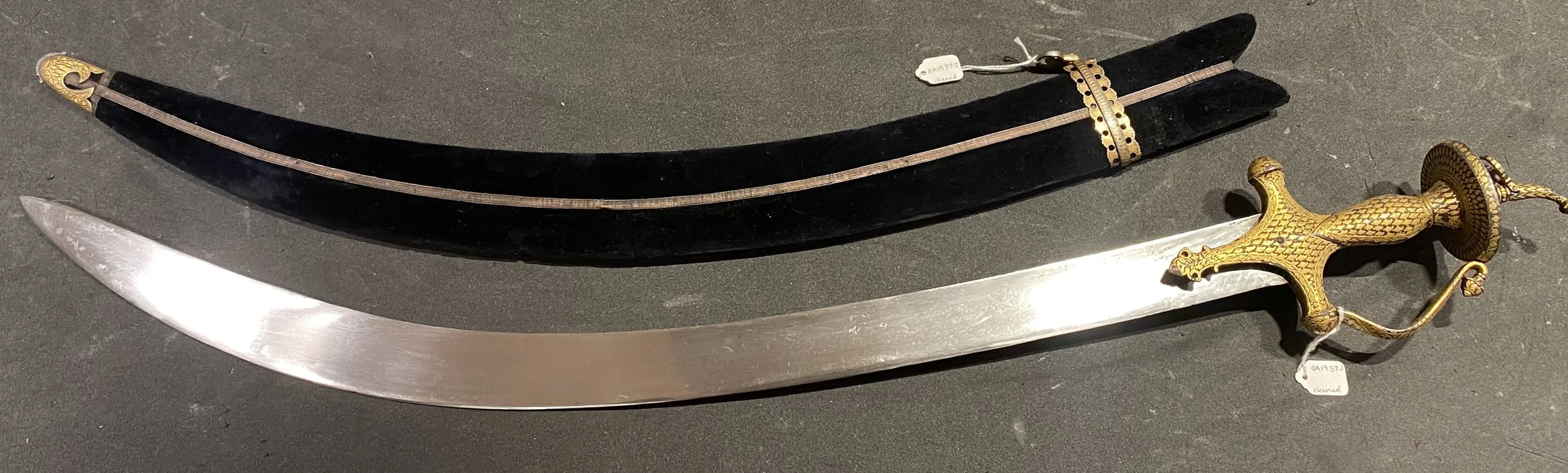 Steel Sword with Velvet Scabbard