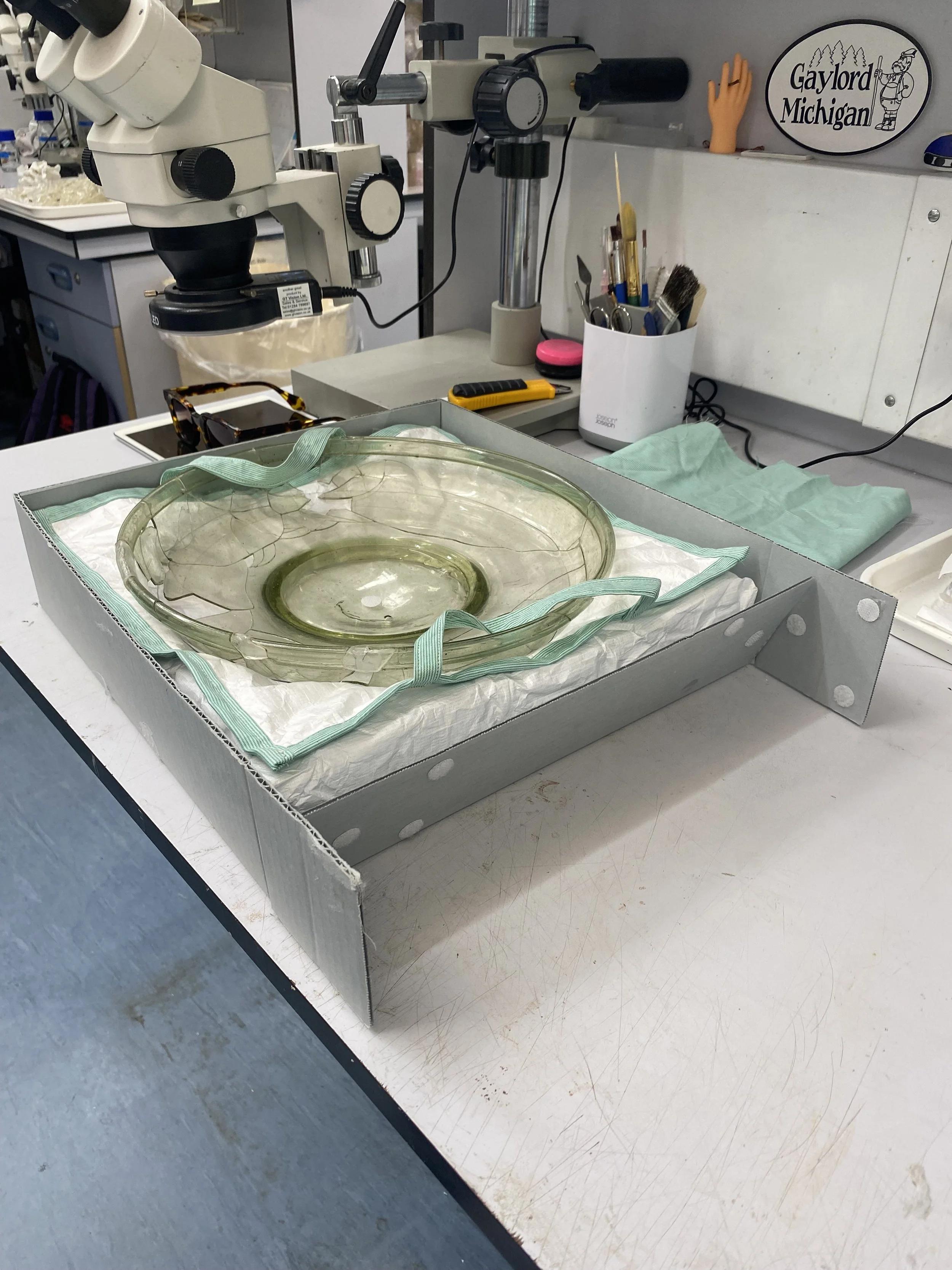 Glass Bowl Packaging and Mount