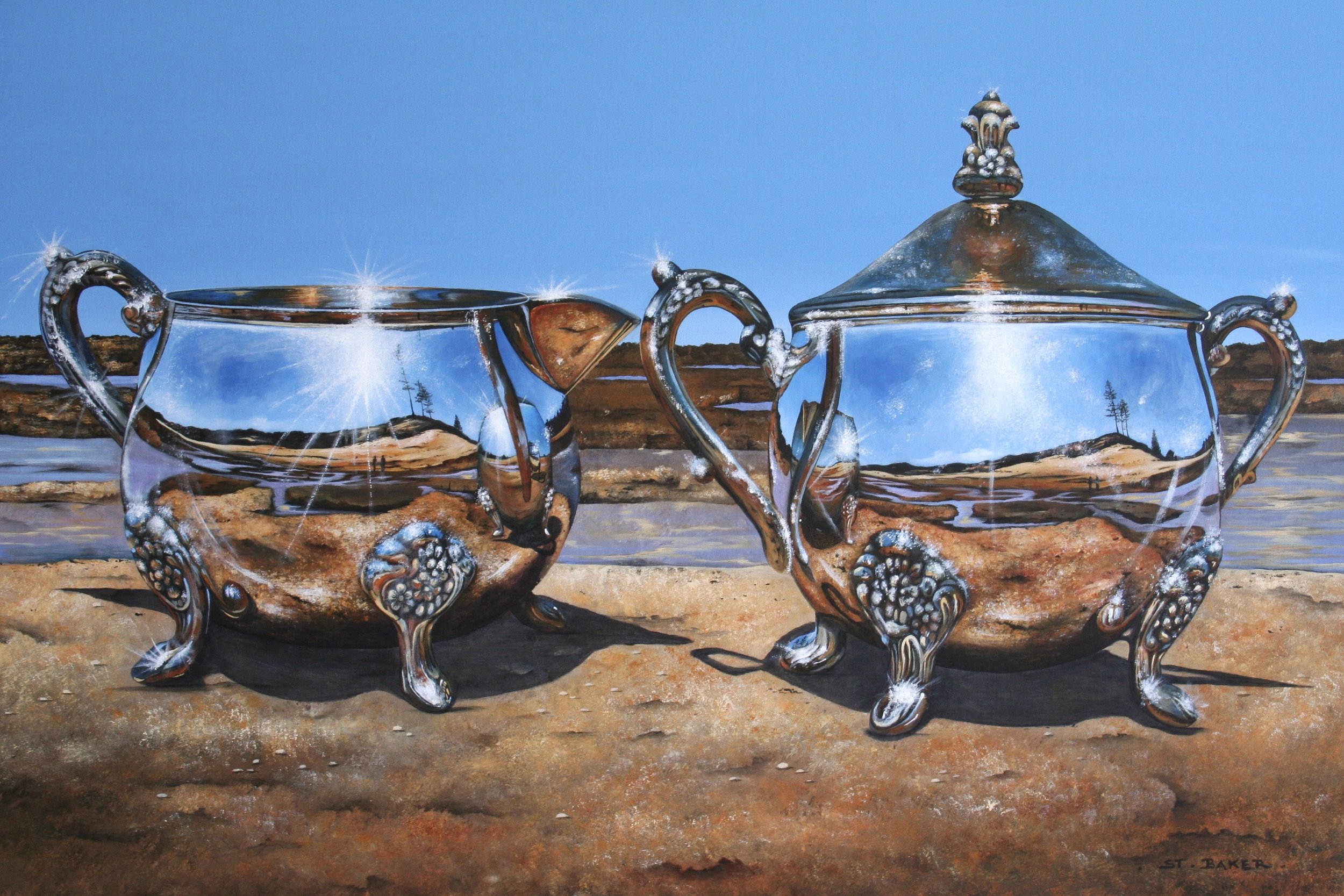 The Couple   *   90cm x 60cm   *   
This painting has been held in collection and is available for sale
