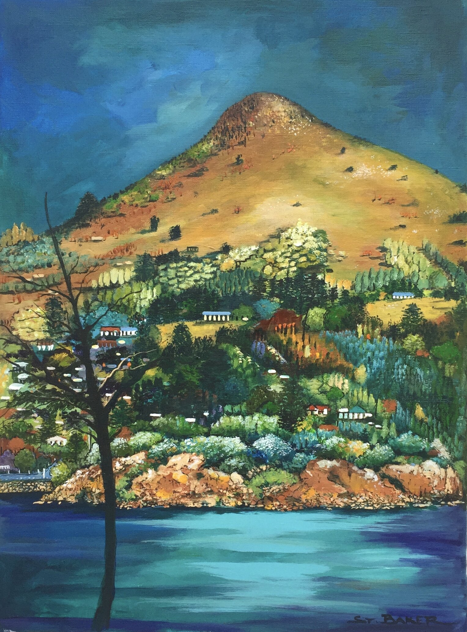 After the Rain Comes the Sun: Painting on Fine Art Paper Framed: 58cm x 47cm x 4.5cm  