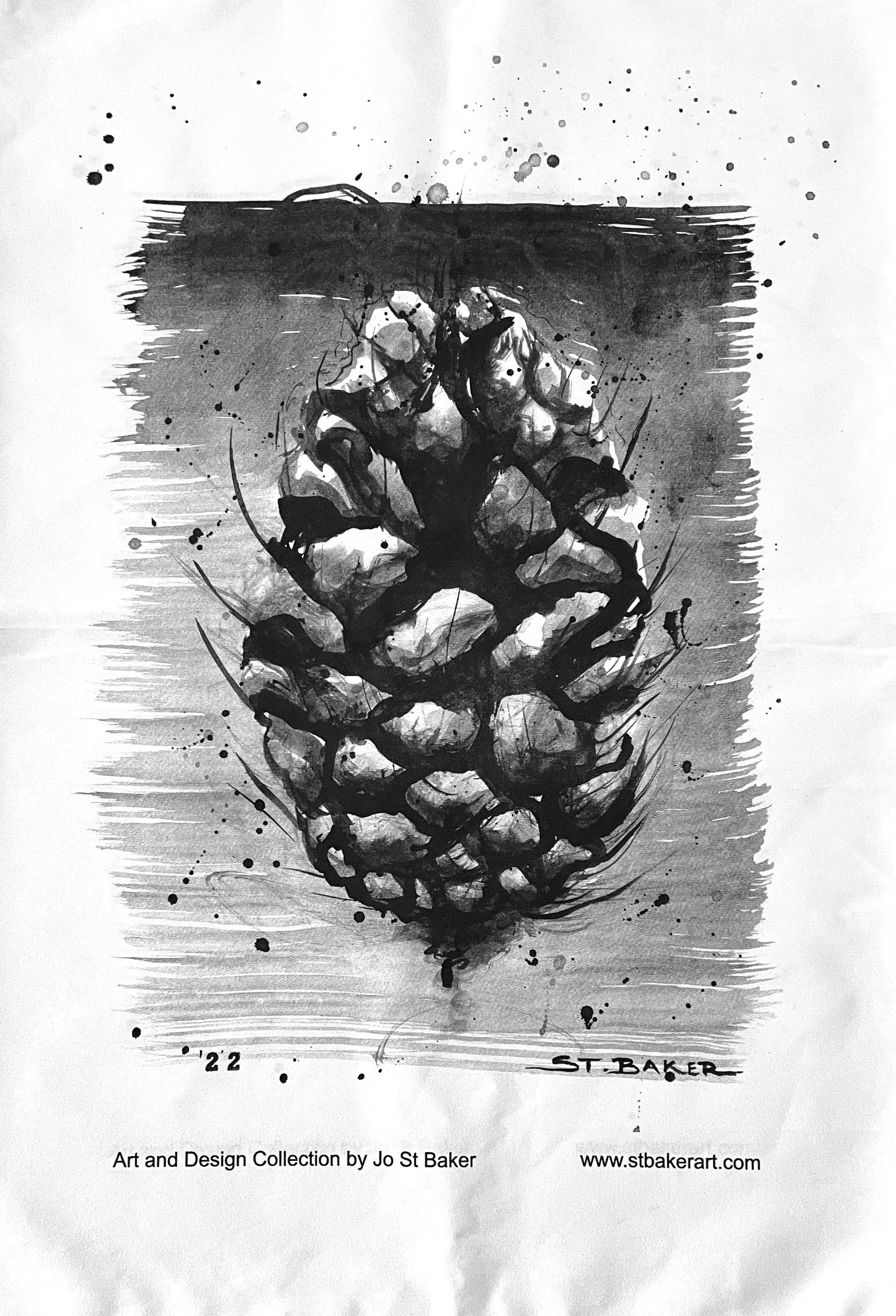 Pine Cone Tea Towel