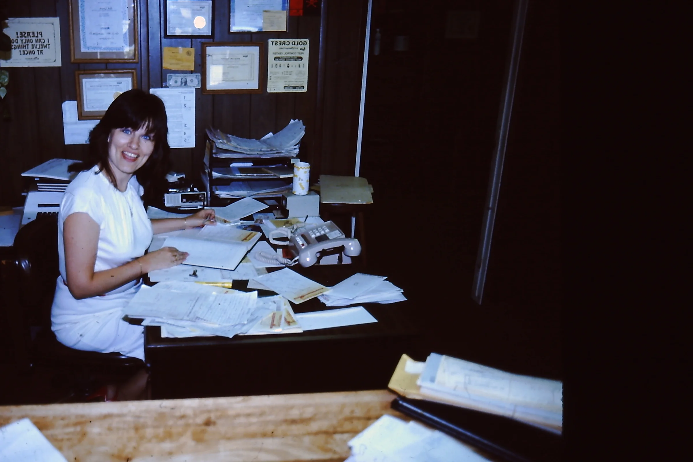 FRANCES OFFICE THROW BACK.JPG