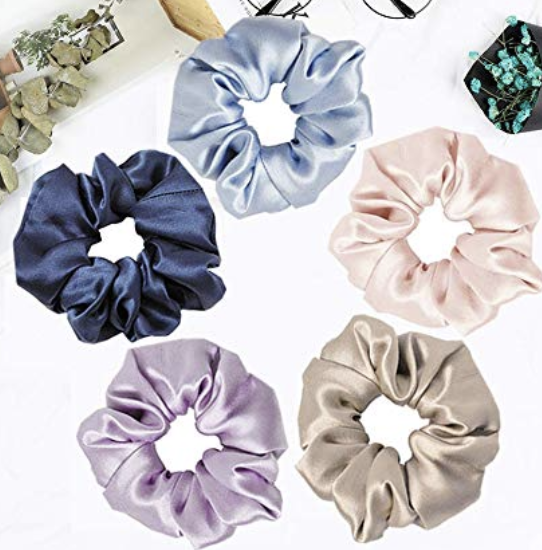 silk scrunchies to keep your hair out of the water