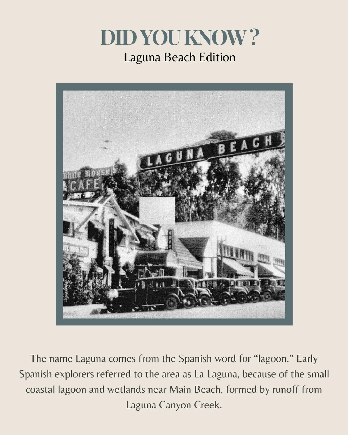 DID YOU KNOW? Laguna = lagoon!