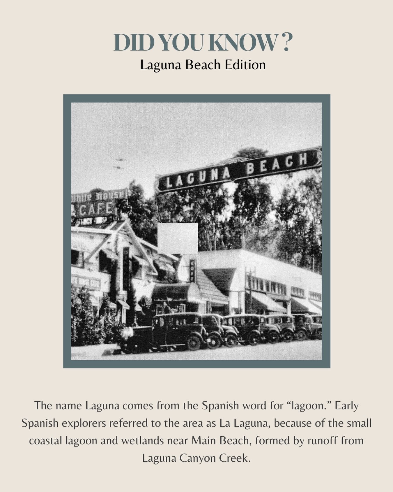 DID YOU KNOW? Laguna = lagoon!