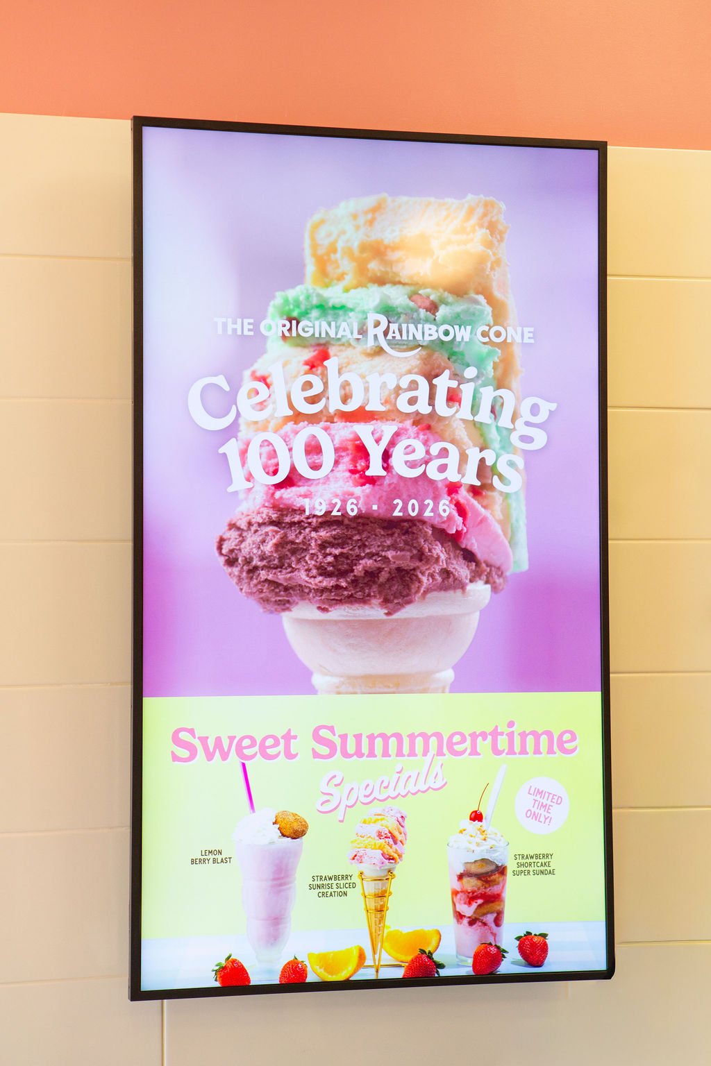 Rainbow Cone celebrates its 100th anniversary in 2026 at their new Laguna Beach location.