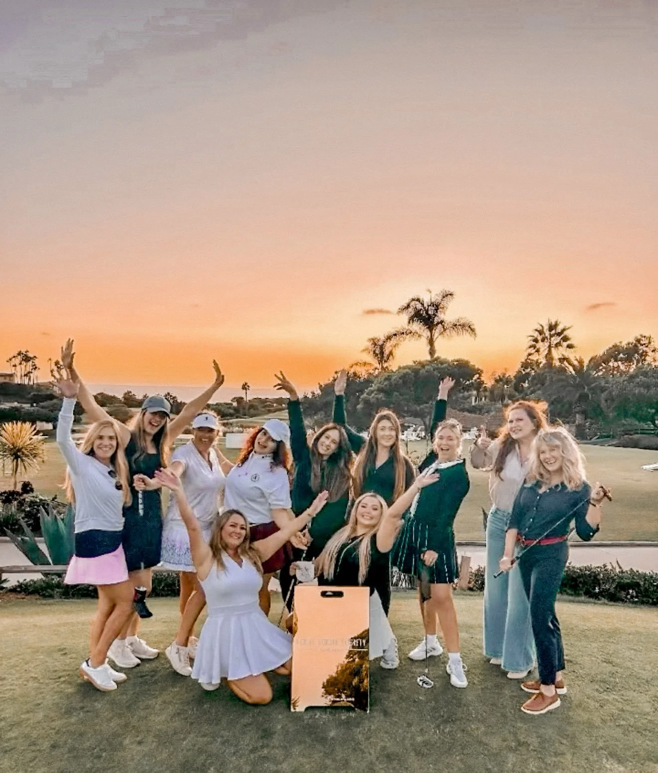 Members of SoCal Social Society at a golf event in Orange County.