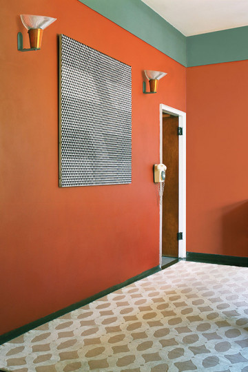 2008 Lacy X rug, hand-knotted Tibetan wool and silk for The Rug Company.