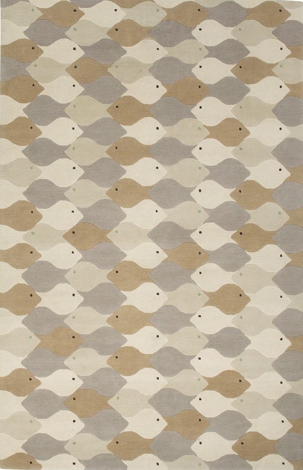 2008 Fish rug, hand-knotted Tibetan wool for The Rug Company.