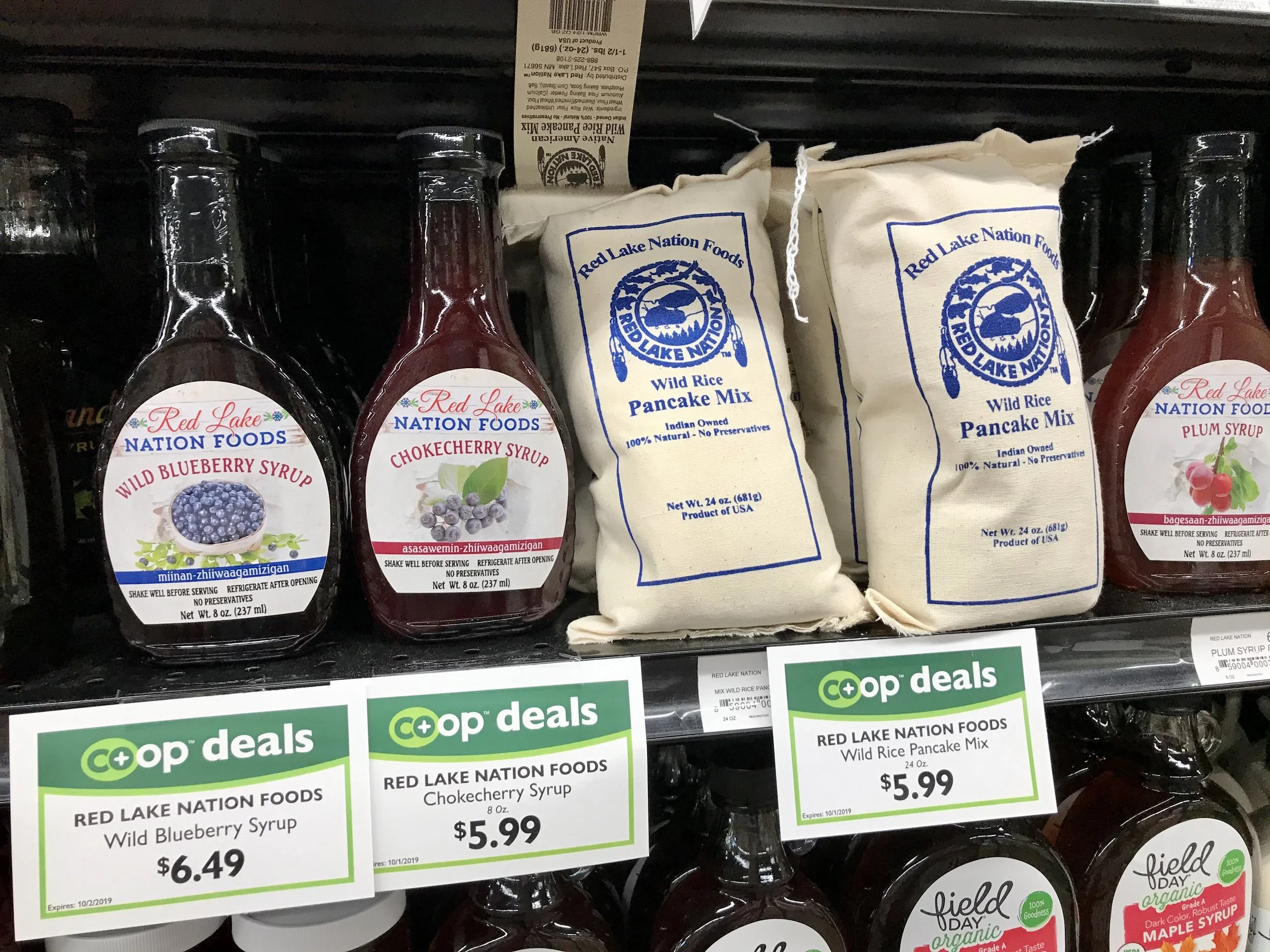 Foods from the nearby Red Lake Nation (@ Harmony Co-op)