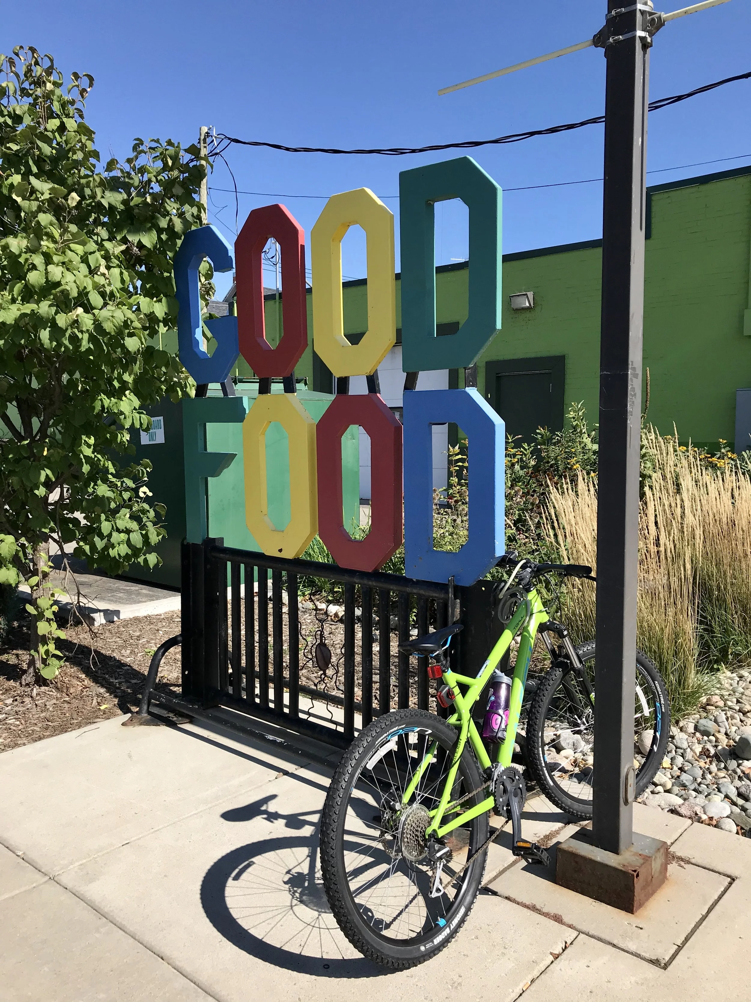 Bike rack at Harmony Co-op