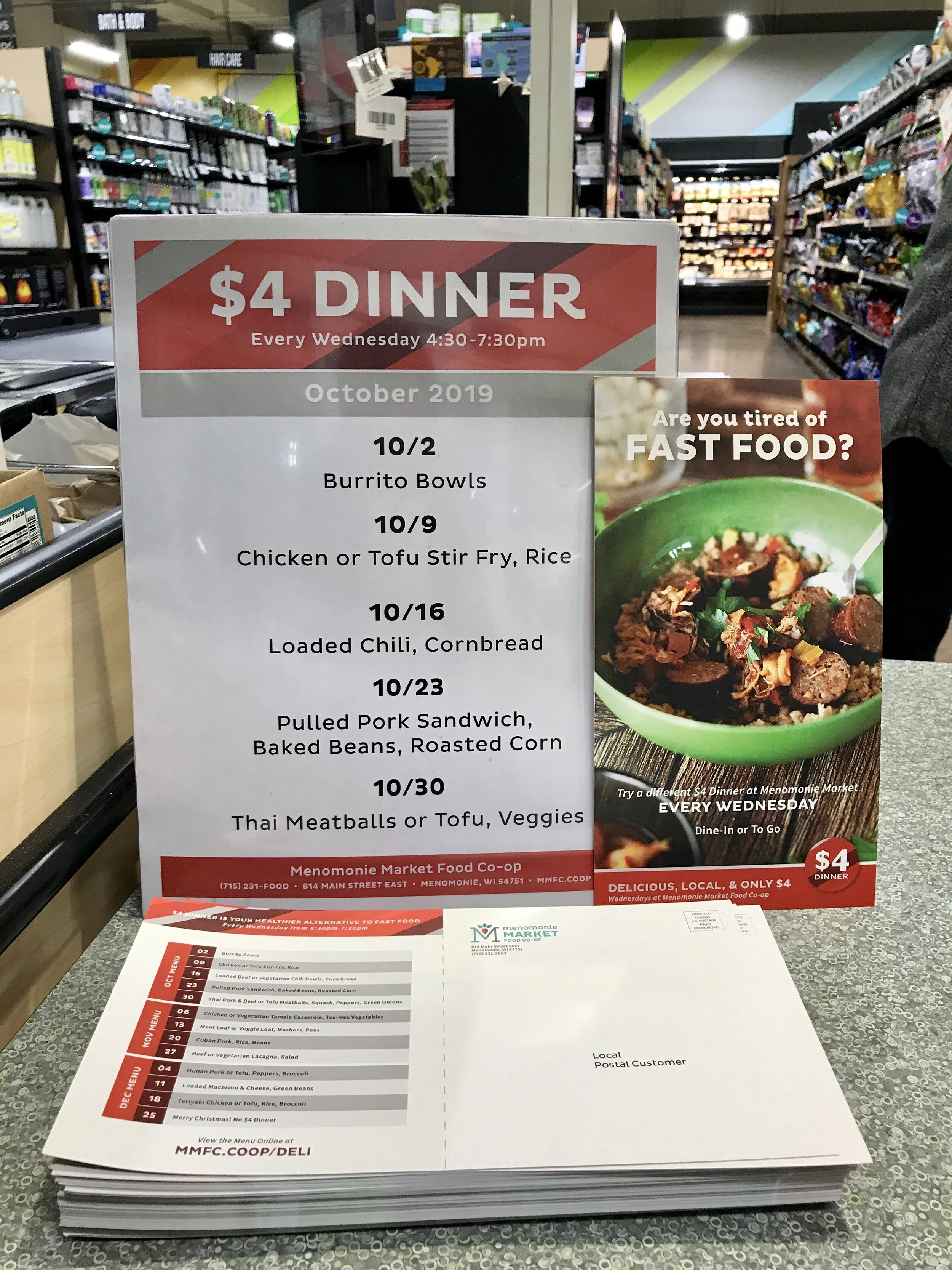$4 weekly dinners at Menomonie Market Food Co-op