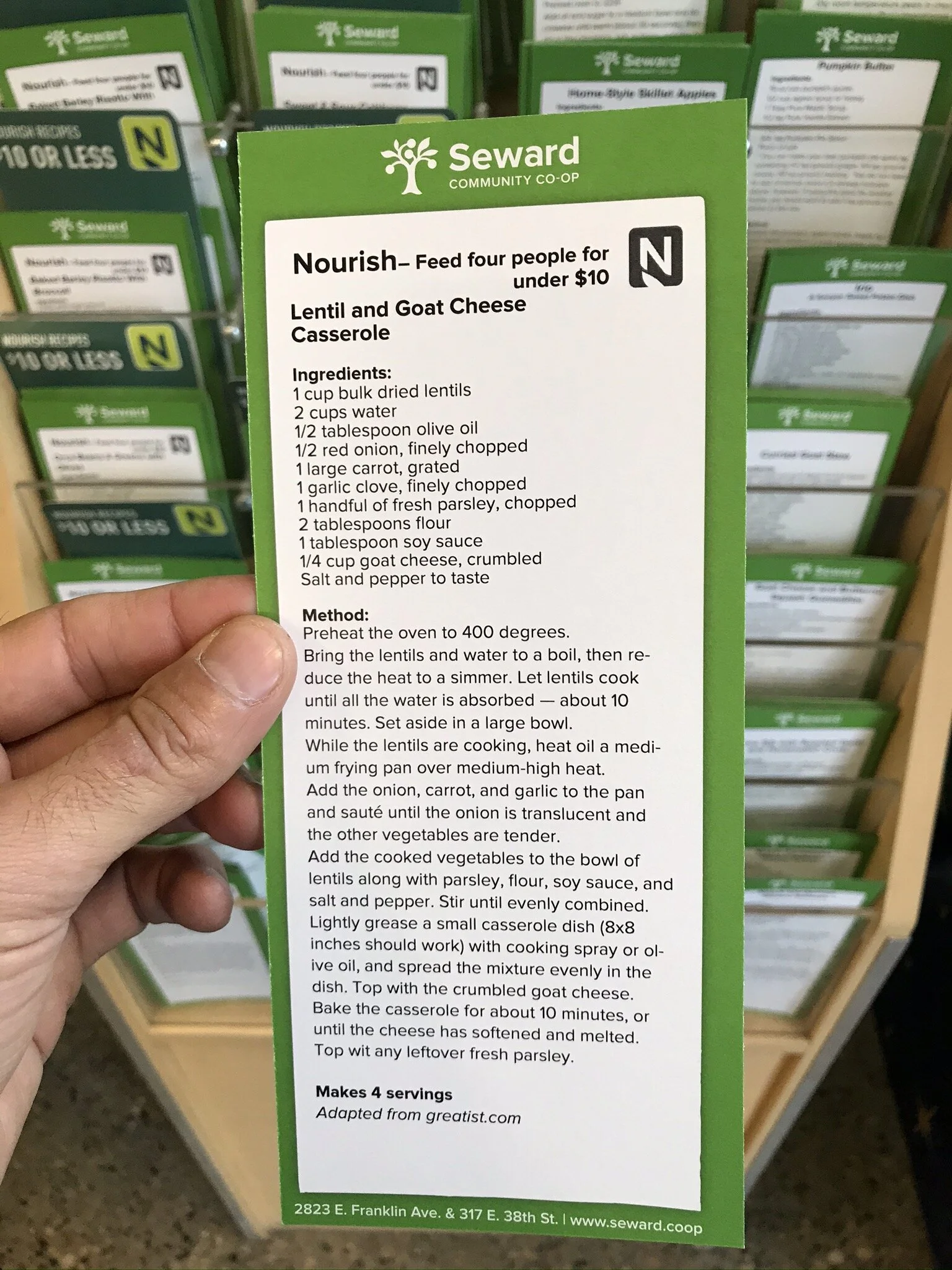 Nourish program @ Seward Co-op