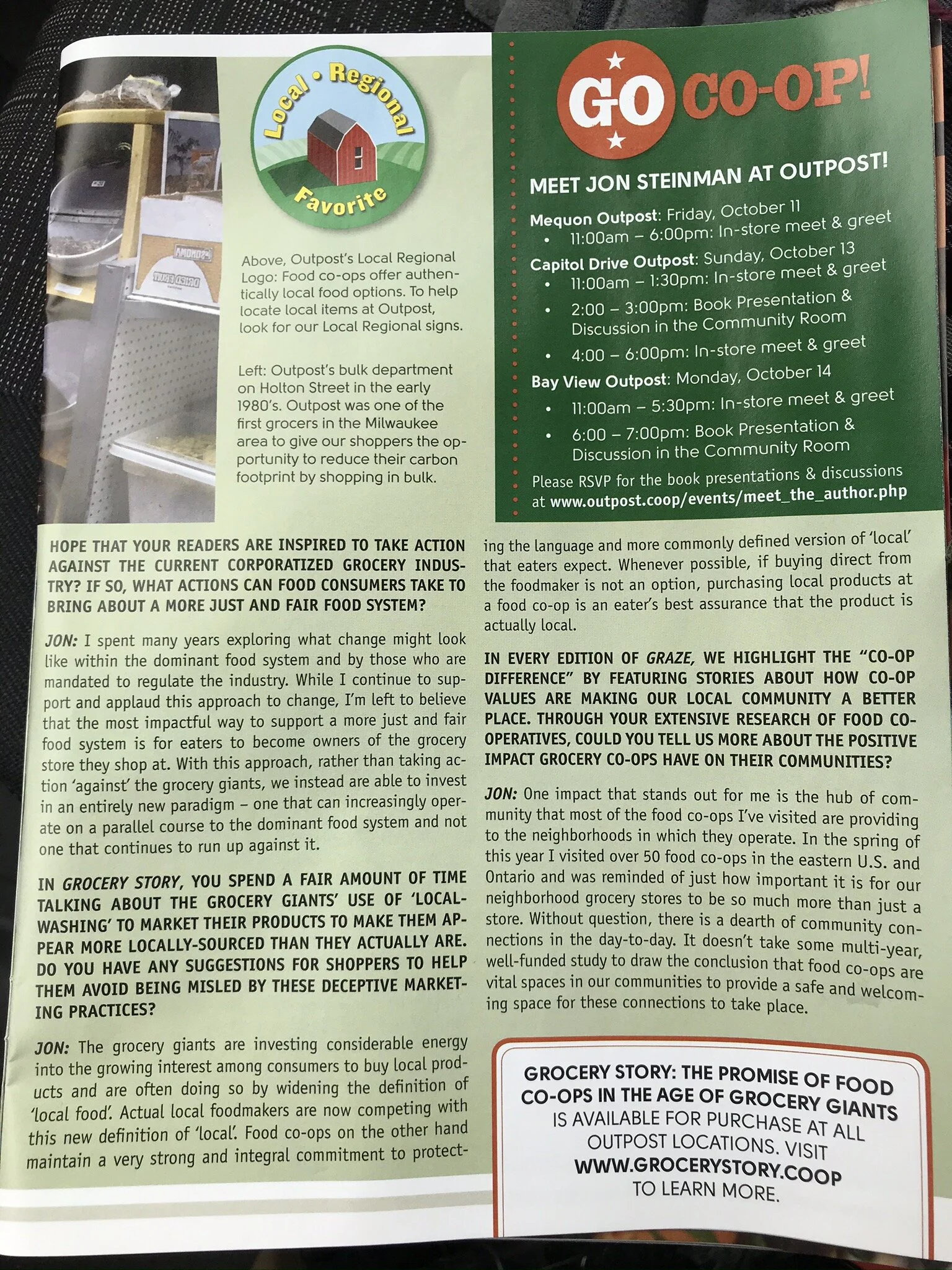 Graze Magazine @ Outpost Natural Foods (Milwaukee, WI)