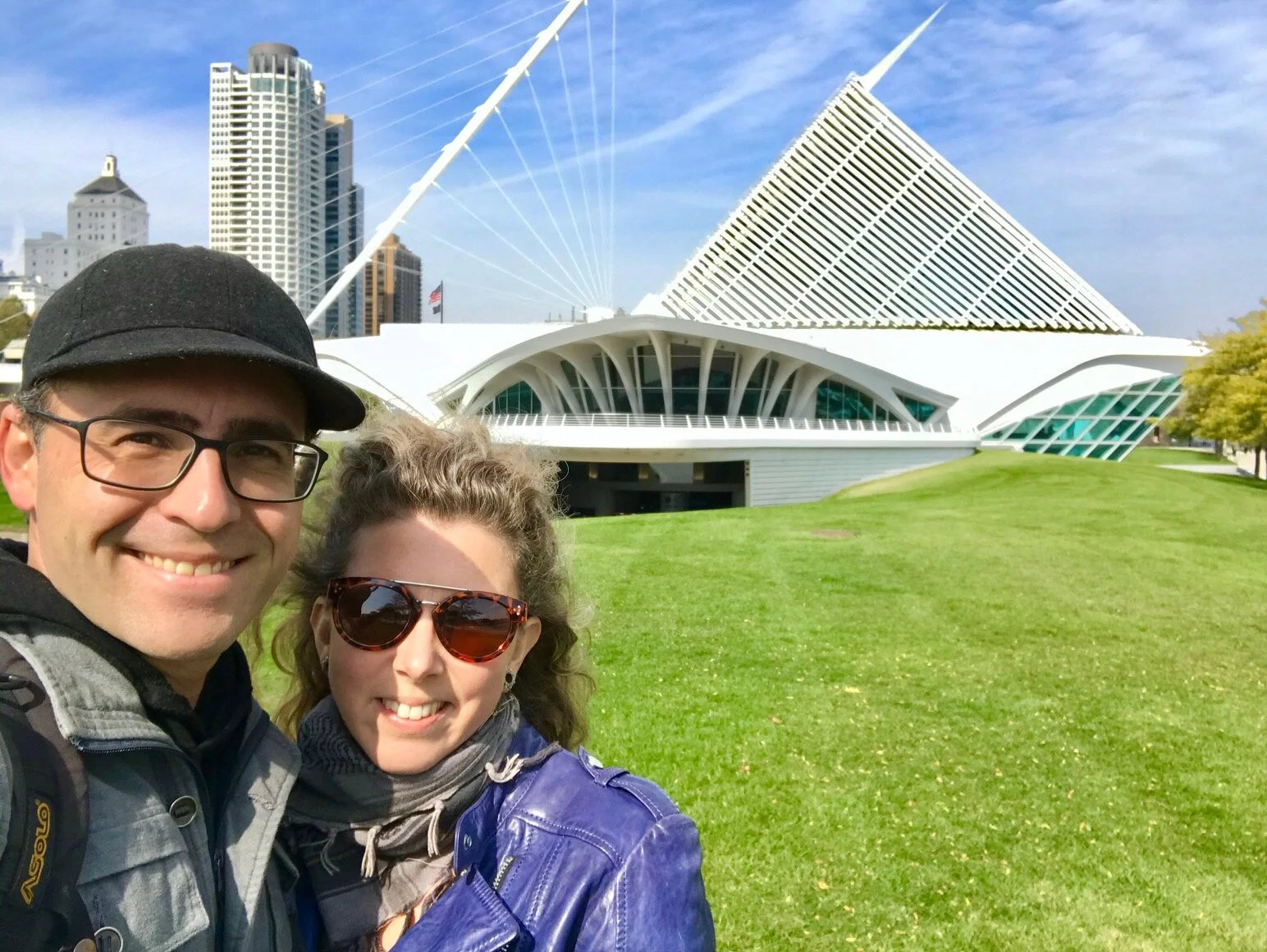 A highly anticipated visit from my wonderful wife Mary Ann. Milwaukee art museum!