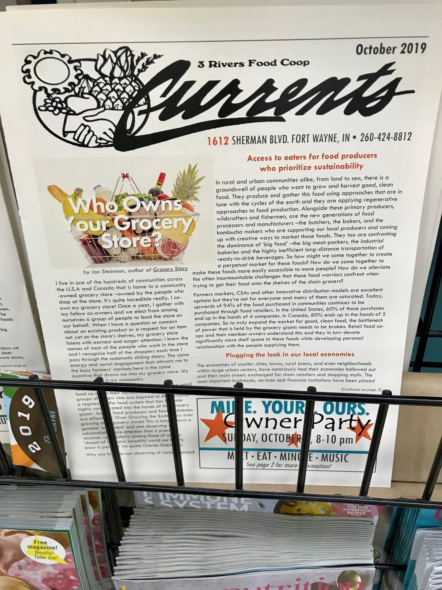 Who Owns Your Grocery Store? in the 3 Rivers Food Co-op newsletter