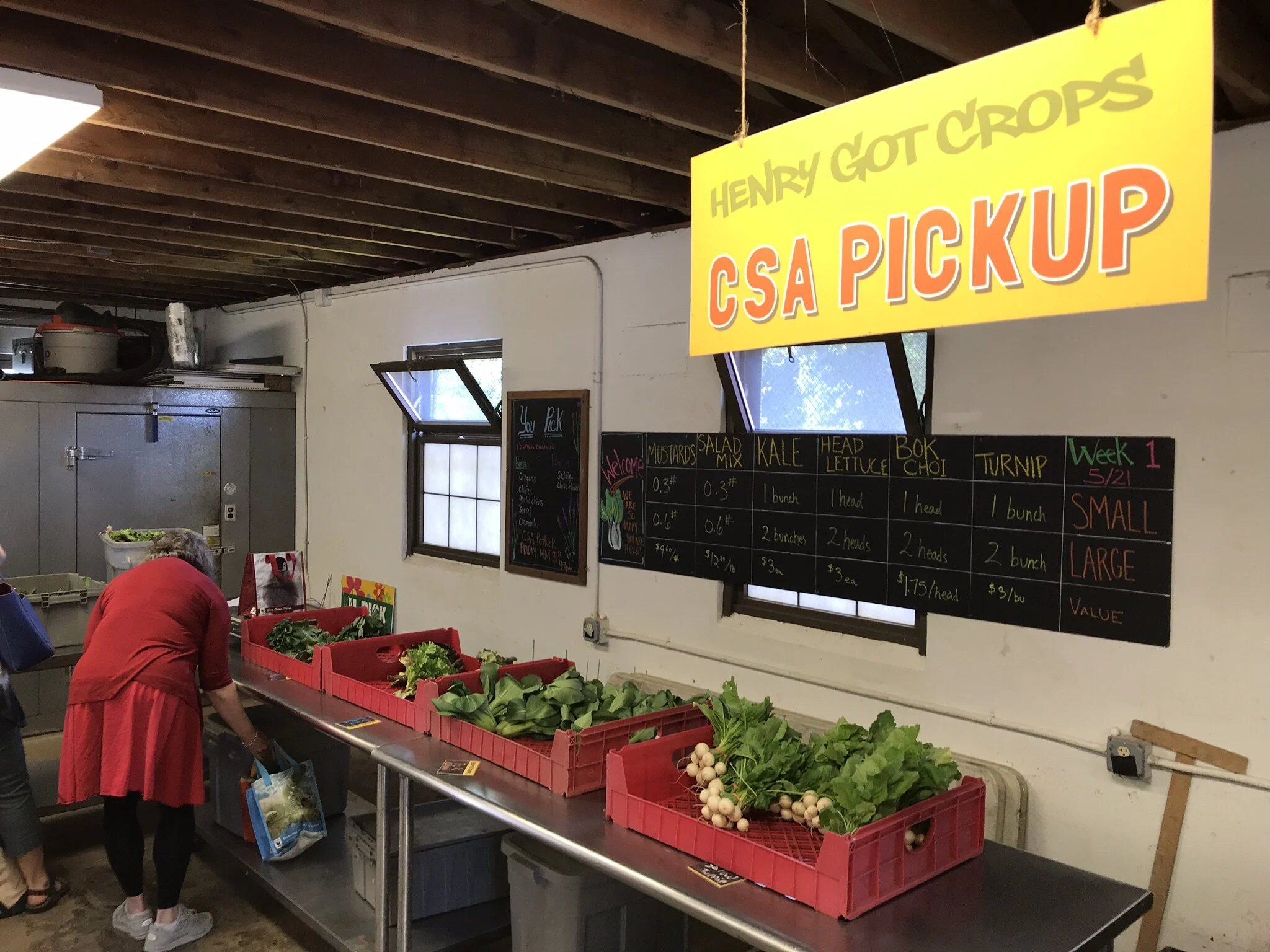CSA pickup for Weavers Way Co-op's CSA