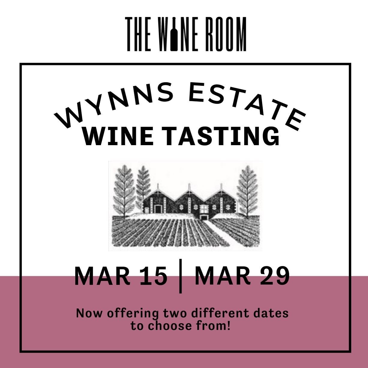 Tickets are selling fast for our Wynns Estate Wine Tasting this month! Book your tickets via our website.