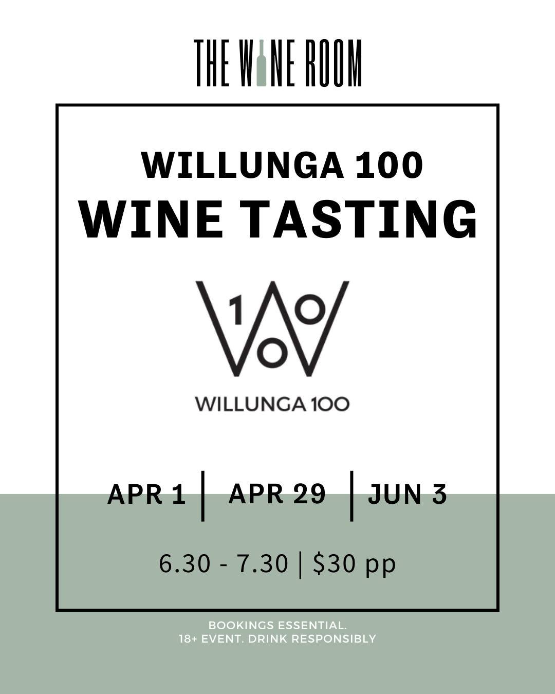 Wine lovers, this one&rsquo;s for you.
Join us in The Wine Room for our Willunga 100 Wine Tasting, with three dates to choose from.

Explore the wines of McLaren Vale and enjoy a relaxed tasting experience.

Tickets available via our website.
Link in