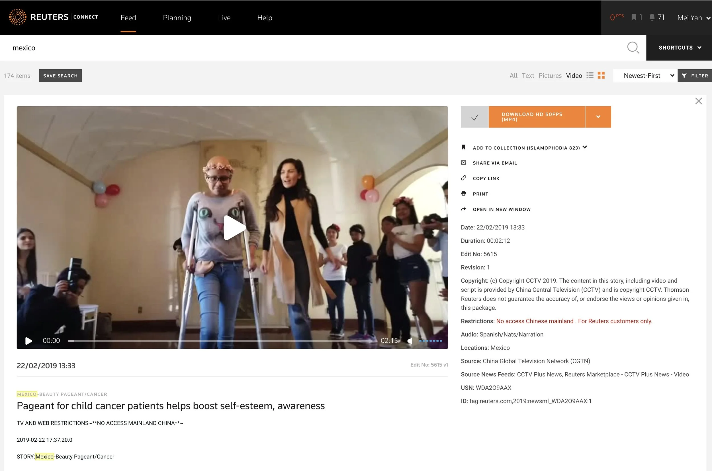Alasdair’s story ended up on Reuters, through CGTN’s partnership with the agency