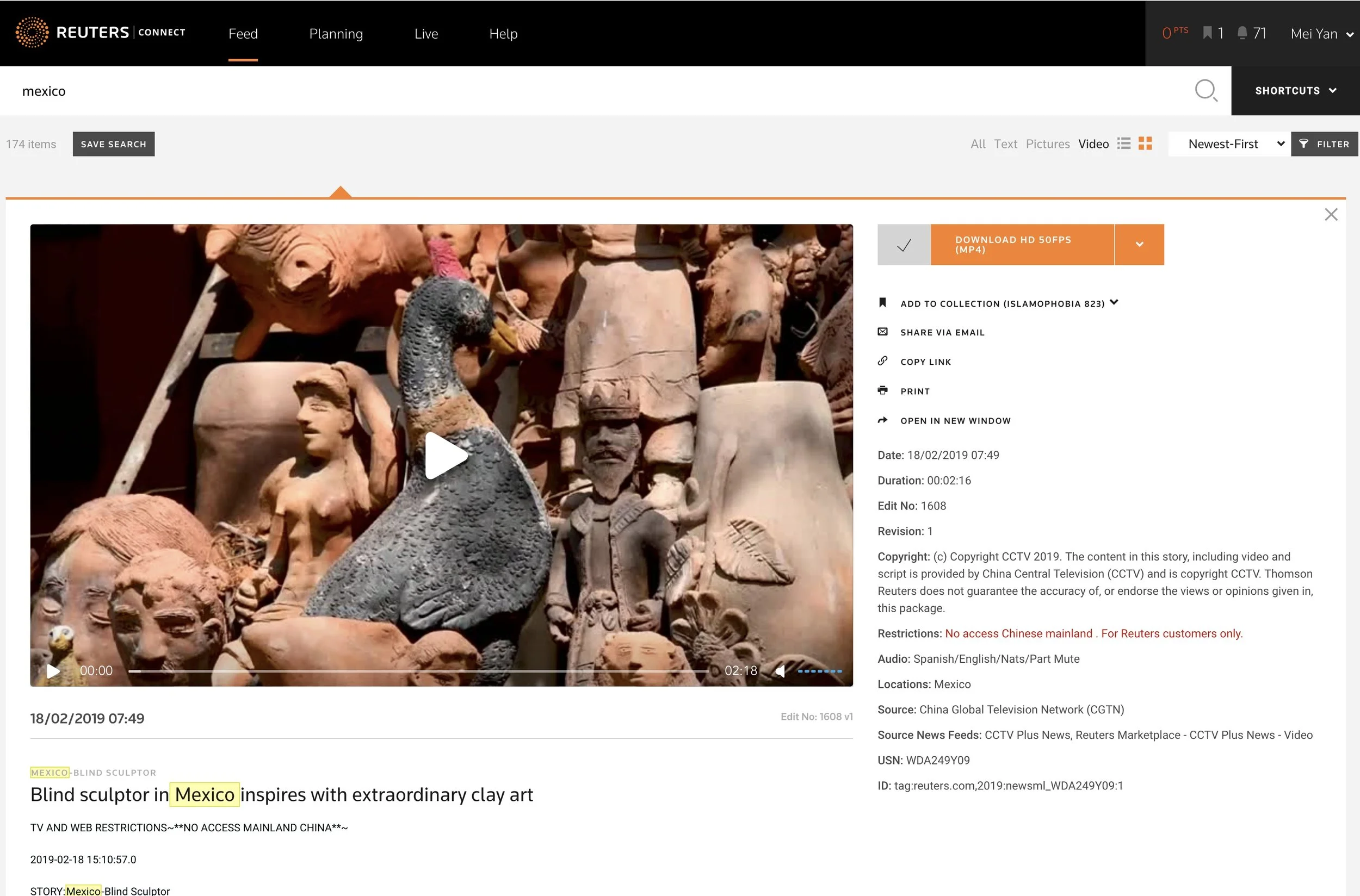 Alasdair’s story ended up on Reuters, through CGTN’s relationship with the news agency