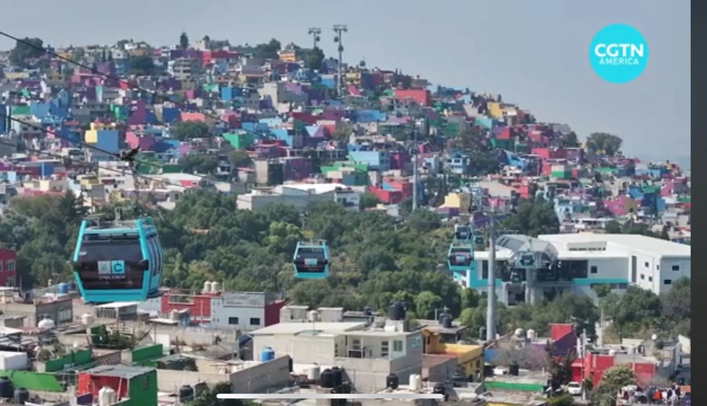 World’s longest cablecar over Mexico City slums