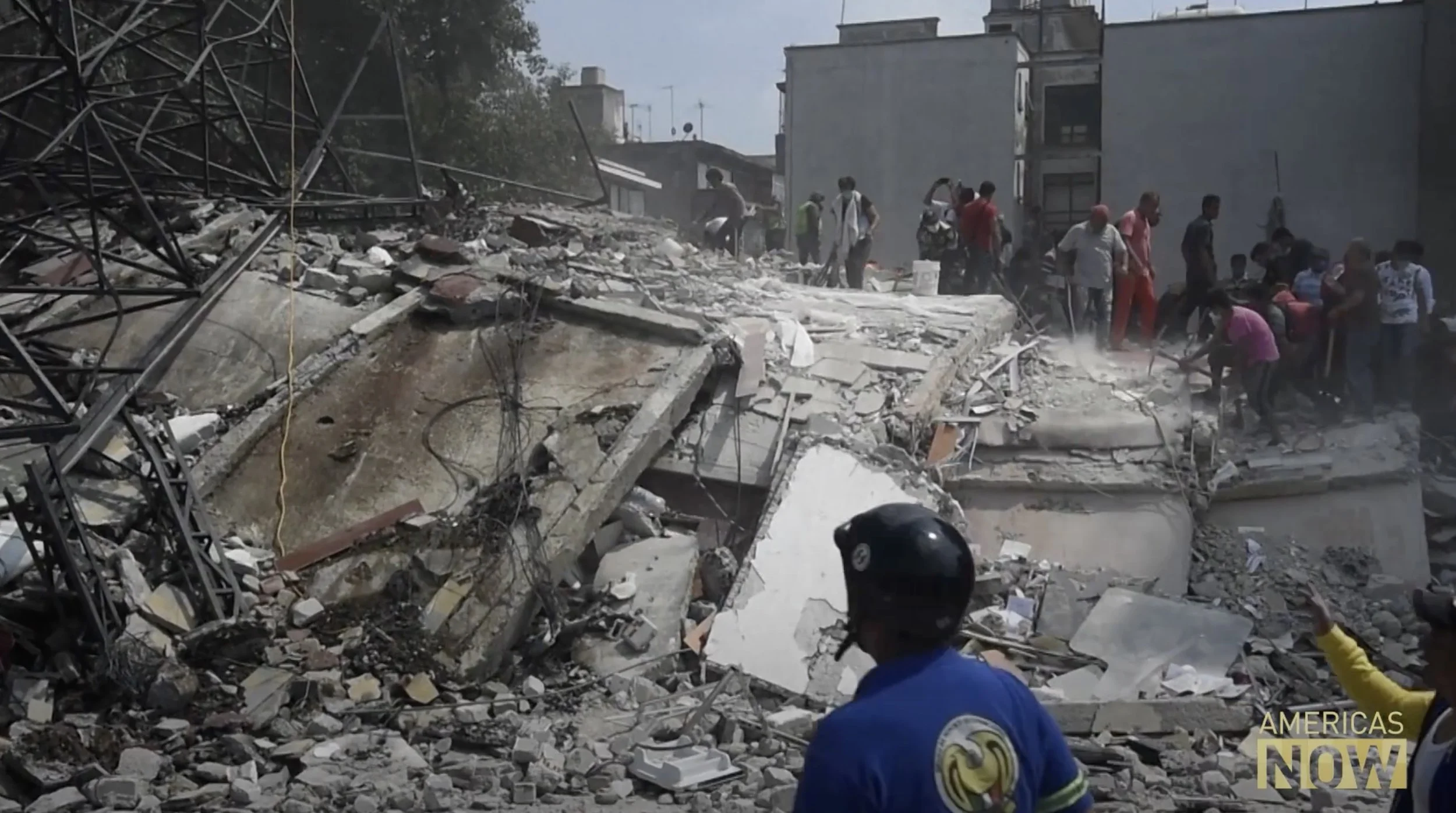 Earthquake damaged buildings still recovering after major Mexico City tremor