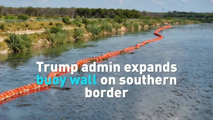 Floating border wall causes stir along the Rio Grande