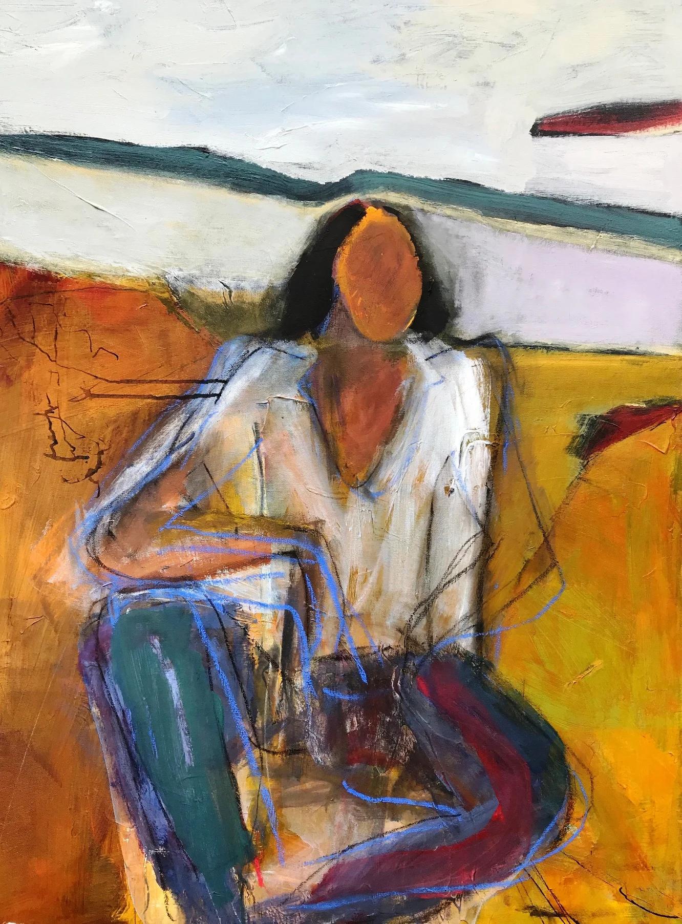 The Girl in the Woman - 40 x 30 - acrylic on canvas