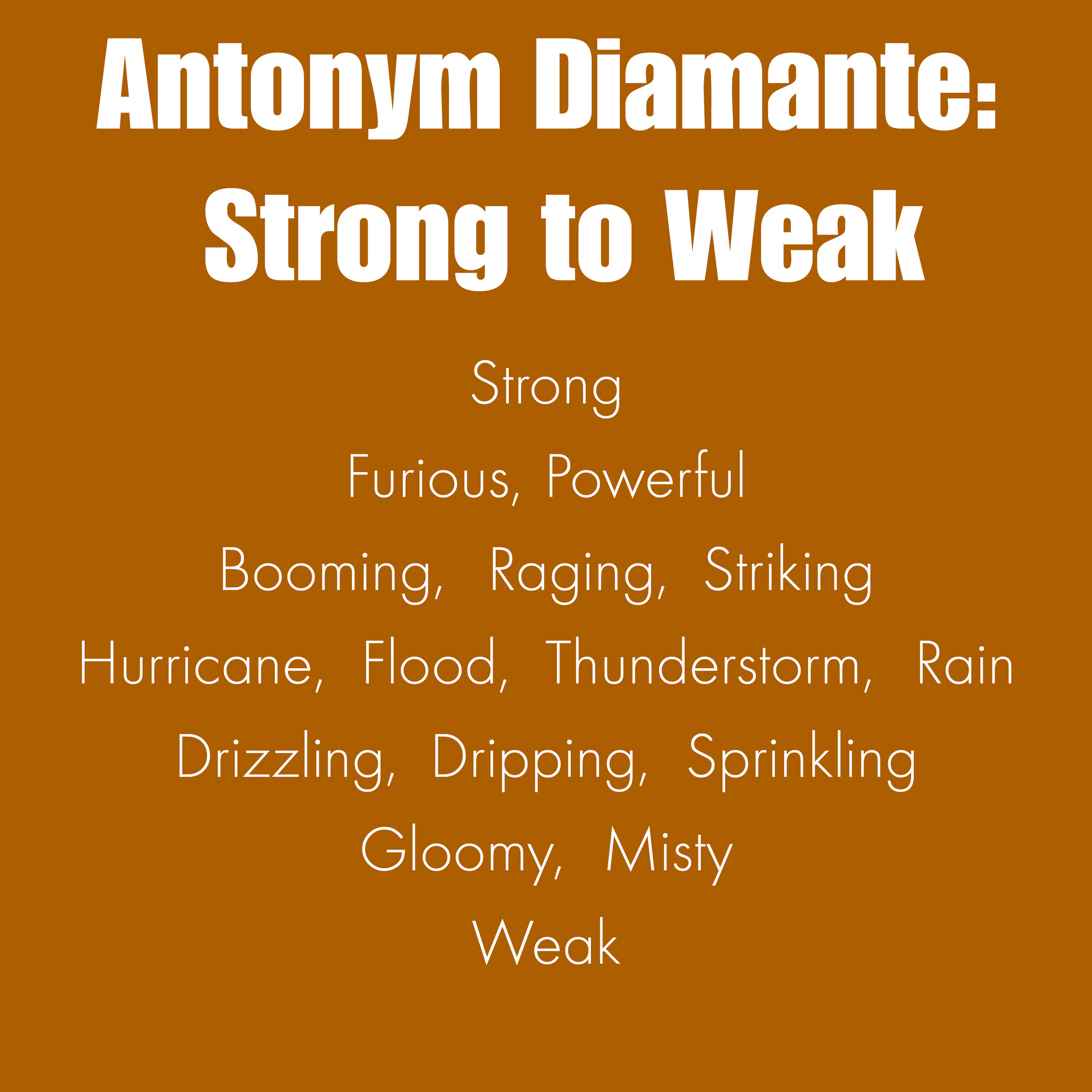 This is a Diamante Poem and has a simple structure that should be read both forwards and backwards.