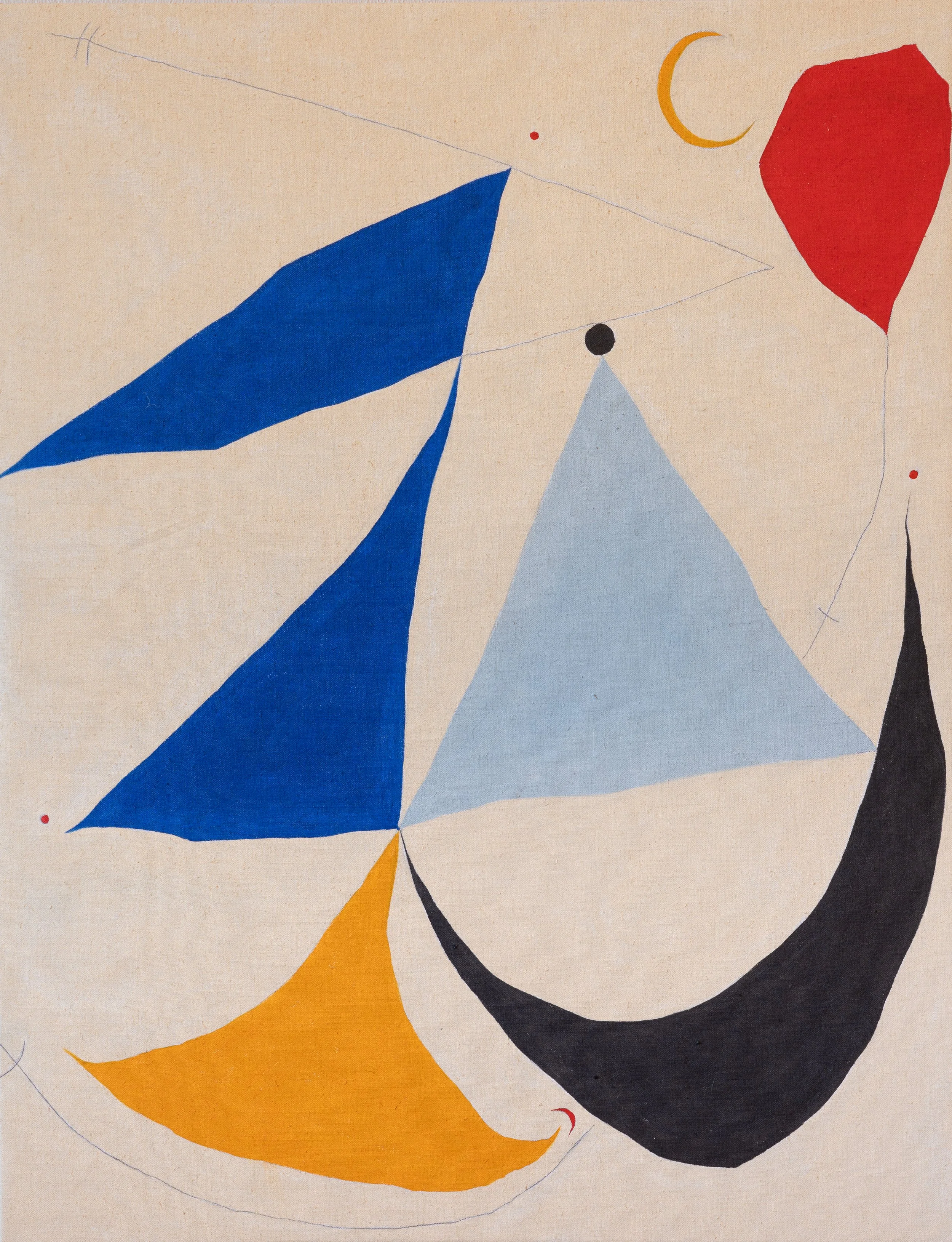 Which Will, 2025, Oil & Graphite on linen, 38" x 44"