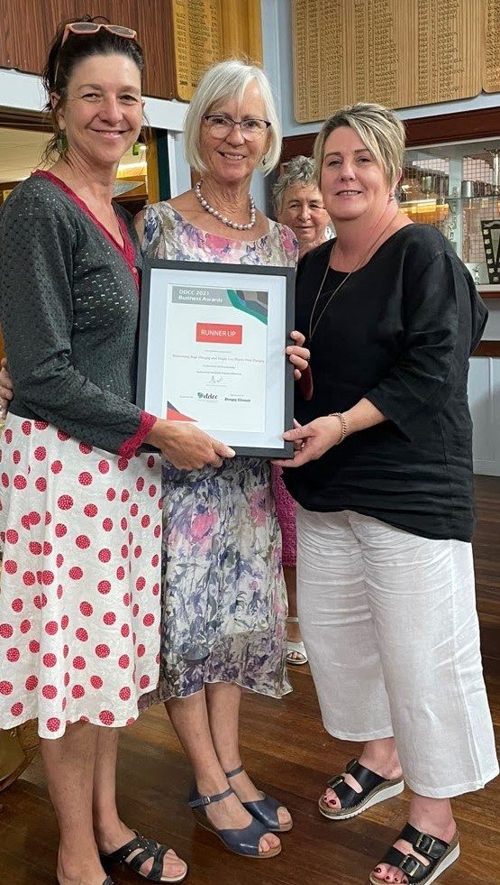 L to R Michelle Dado Millynn Liz Hughes and Charmaine Dickson from Boomerang Bags and Single Use Plastic Free Dungog.jpg