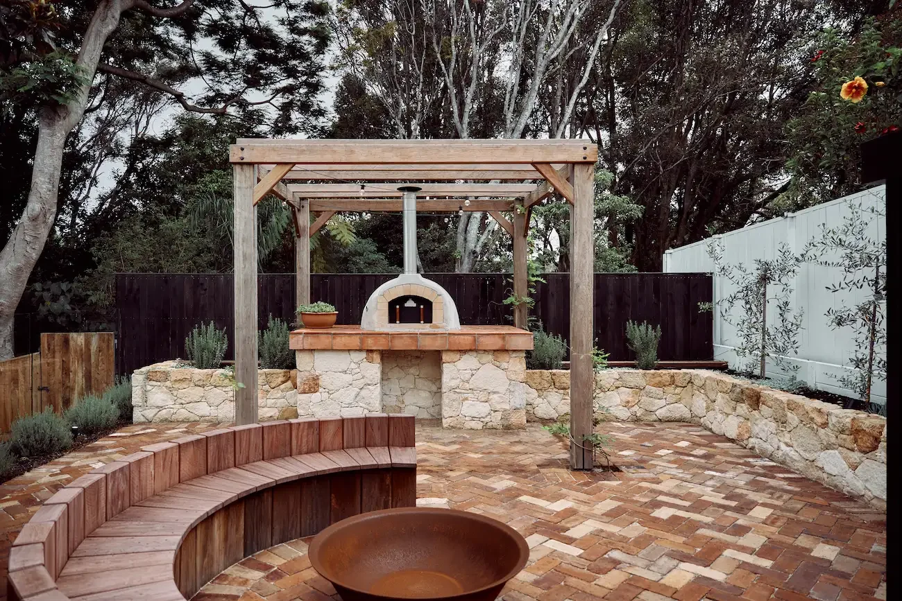 Mediterranean Fire Pit and Outdoor Living Area Lennox Head