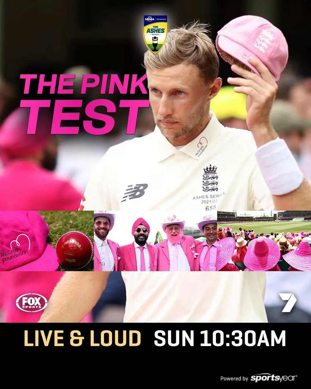 💗🏏 THE PINK TEST &mdash; LIVE &amp; LOUD! 🏏💗

Join us this Sunday as we cheer on The Ashes and support the incredible McGrath Foundation! 🎀
Catch every ball, every wicket, and all the pink hype on the big screens 🙌

📅 This Sunday
⏰ From 10:30a