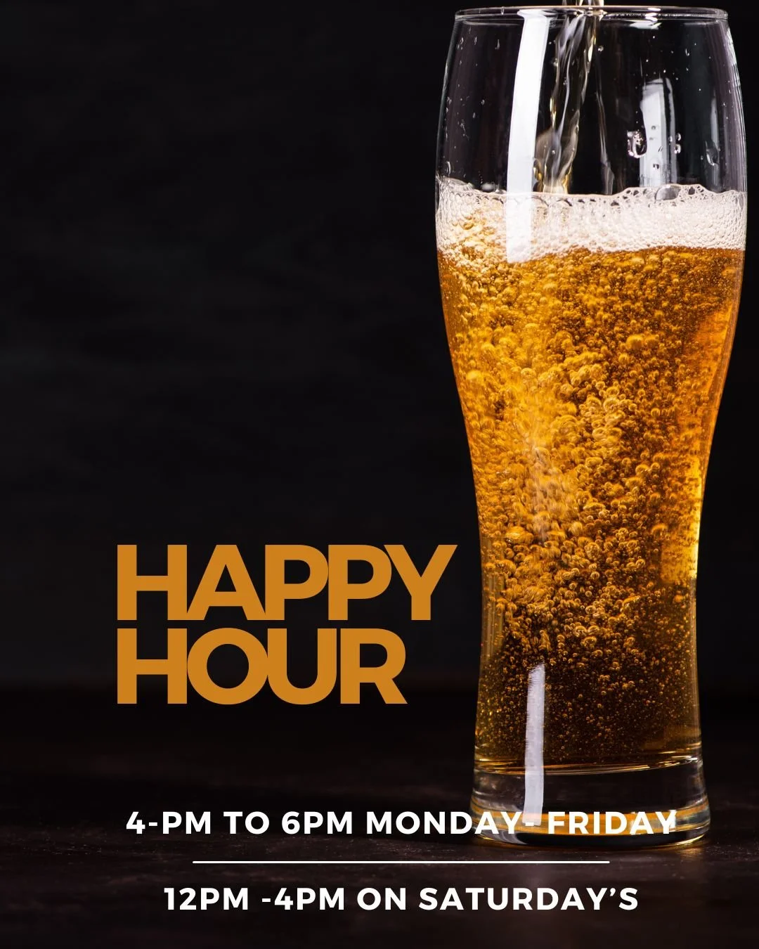 🍻 HAPPY HOUR AT THE COLONIAL 🍻

The best hours of the day start here 👇

⏰ Monday &ndash; Friday | 4PM &ndash; 6PM
⏰ Saturday | 12PM &ndash; 4PM

Cold beers. Good company. Great way to kick off the night.

Knock off, grab a drink, and settle in. 🍺