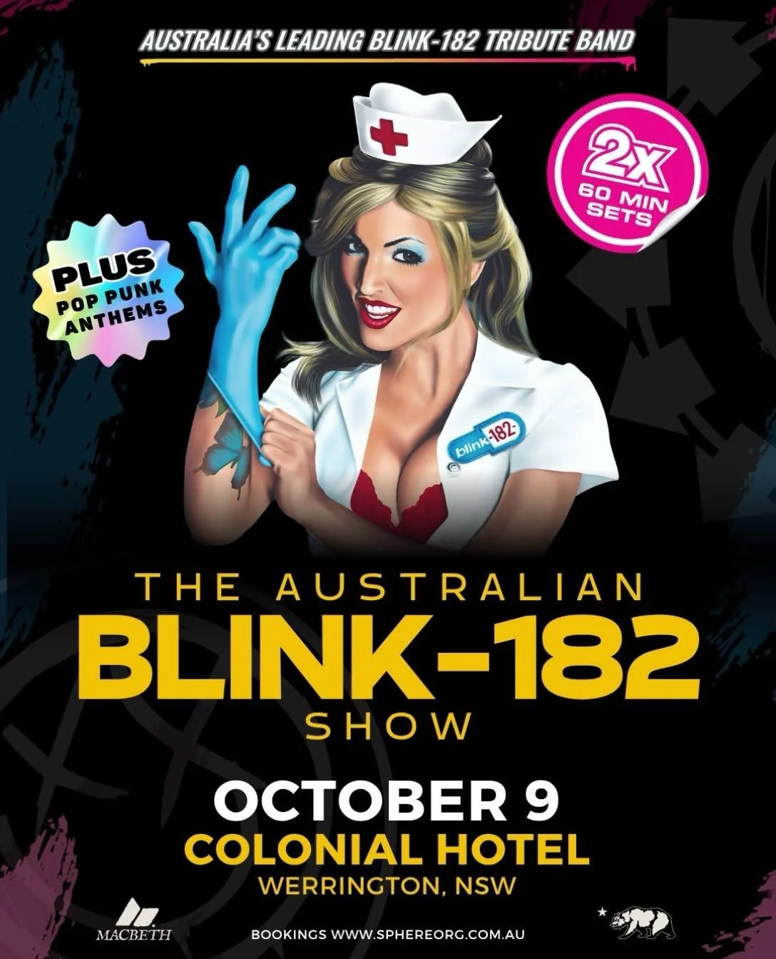 🎸🔥 BLINK-182 FANS&hellip; TONIGHT&rsquo;S THE NIGHT! 🔥🎸

Get ready to turn back the clock and relive all your favourite pop-punk anthems because The Australian Blink-182 Show is taking over the Colonial Hotel TONIGHT! 🤘⚡

Australia&rsquo;s leadi