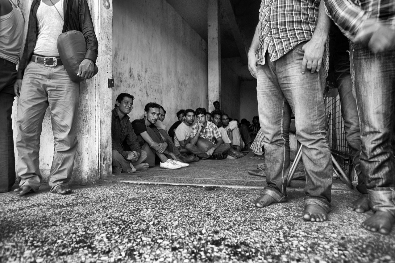  Tichero, Greece. Illegal immigrants in the Ticerho detention camp in northern Greece.  