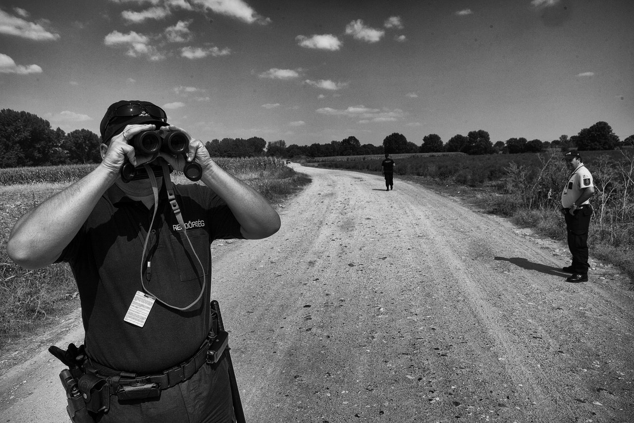  Nea Vyssa, Greece. Frontex patrol on duty near the 12 kms of land border between Turkey and Greece. 