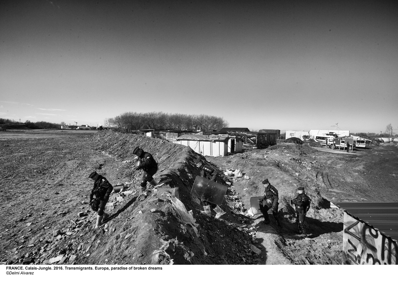  Last days for Jungle of Calais, in the next days will be demolished Eritrean church & tents of 1K transmigrants, Calais, France, March 4, 2016. Credit Photo © Delmi Alvarez. 