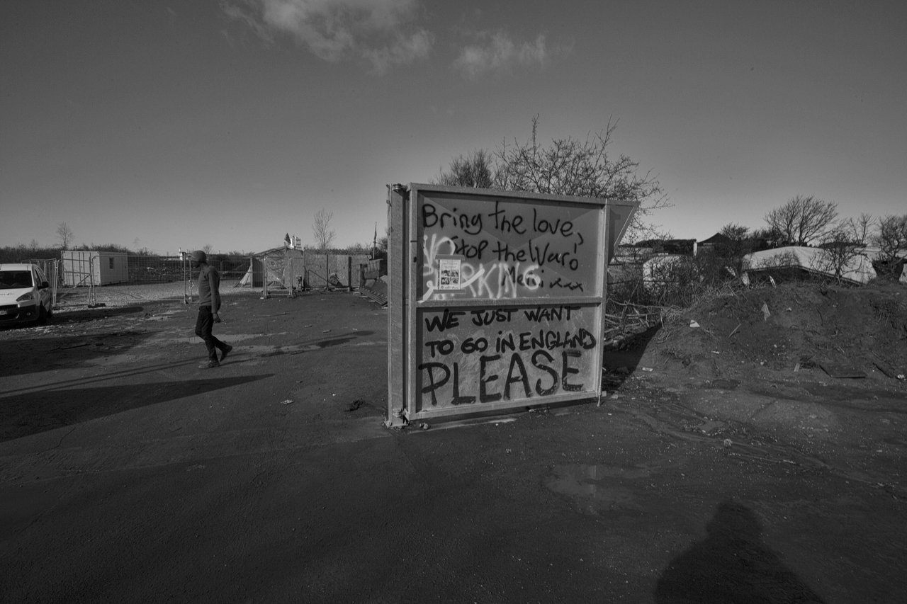  Last days for Jungle of Calais, in the next days will be demolished Eritrean church & tents of 1K transmigrants, Calais, France, March 4, 2016. Credit Photo © Delmi Alvarez. 