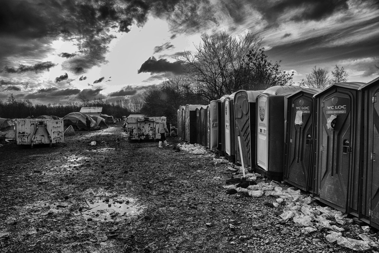  WC station at the makeshift camp of Grande-Synthe, Dunkirque, France, January 15, 2016. Photo Delmi Alvarez. 