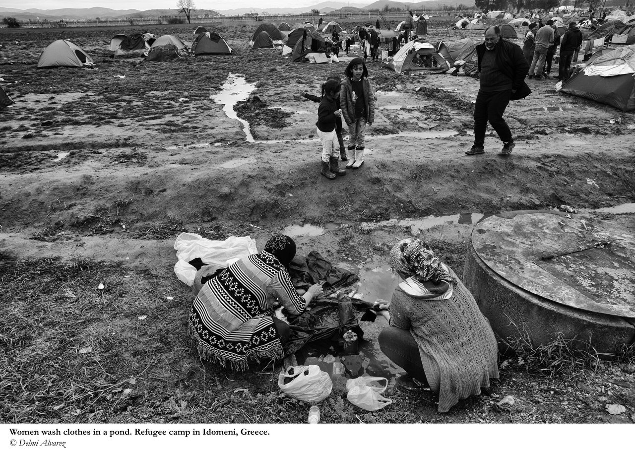  Migrants stuck in the refugee camp in Idomeni, Grece, March 9, 2016. Credit Photo © Delmi Alvarez. Restrictions: *France, Austria, Germany, Denmark, Belgium* 