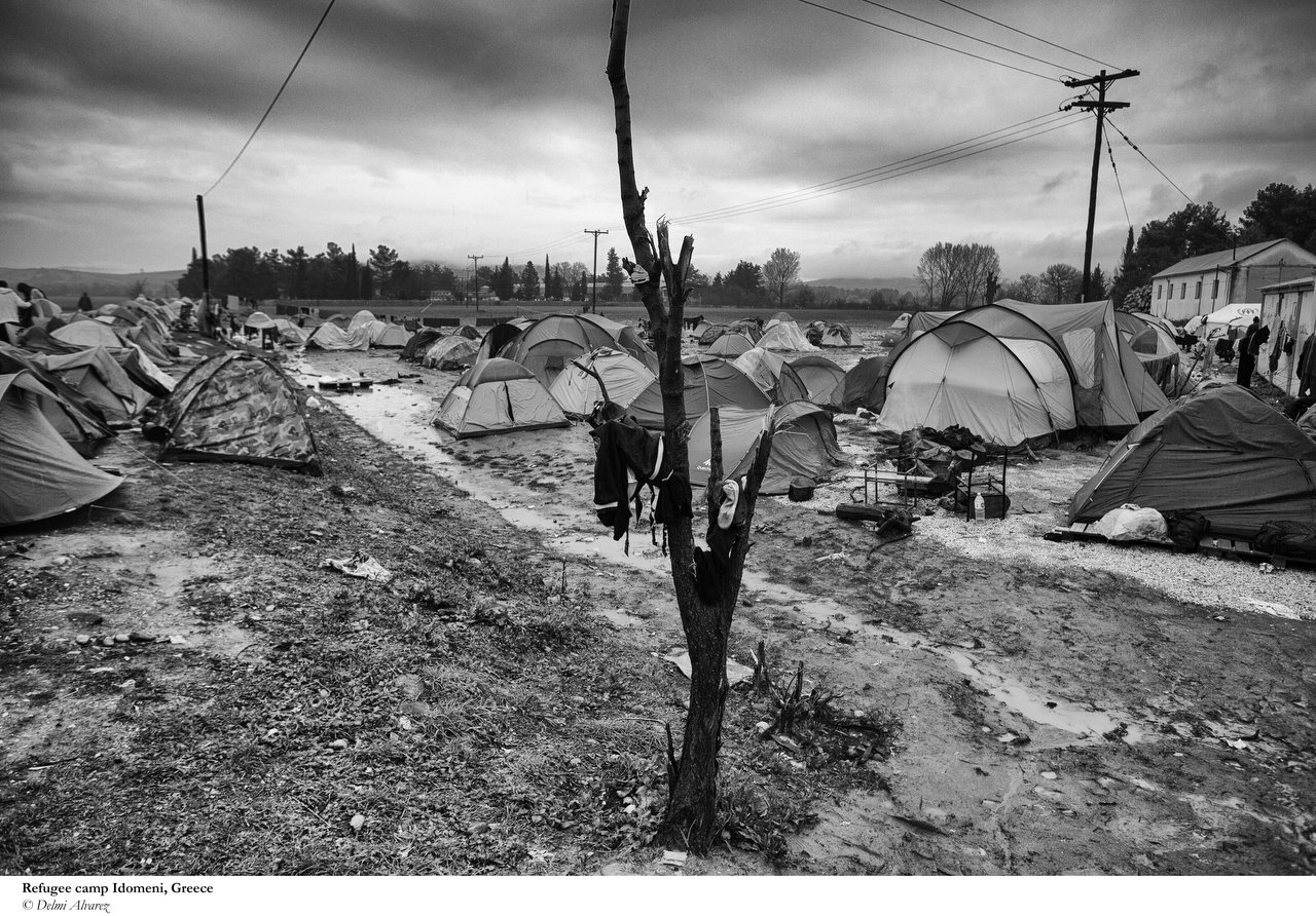  Migrants stuck in the refugee camp in Idomeni, Grece, March 9, 2016. Credit Photo © Delmi Alvarez. Restrictions: *France, Austria, Germany, Denmark, Belgium* 