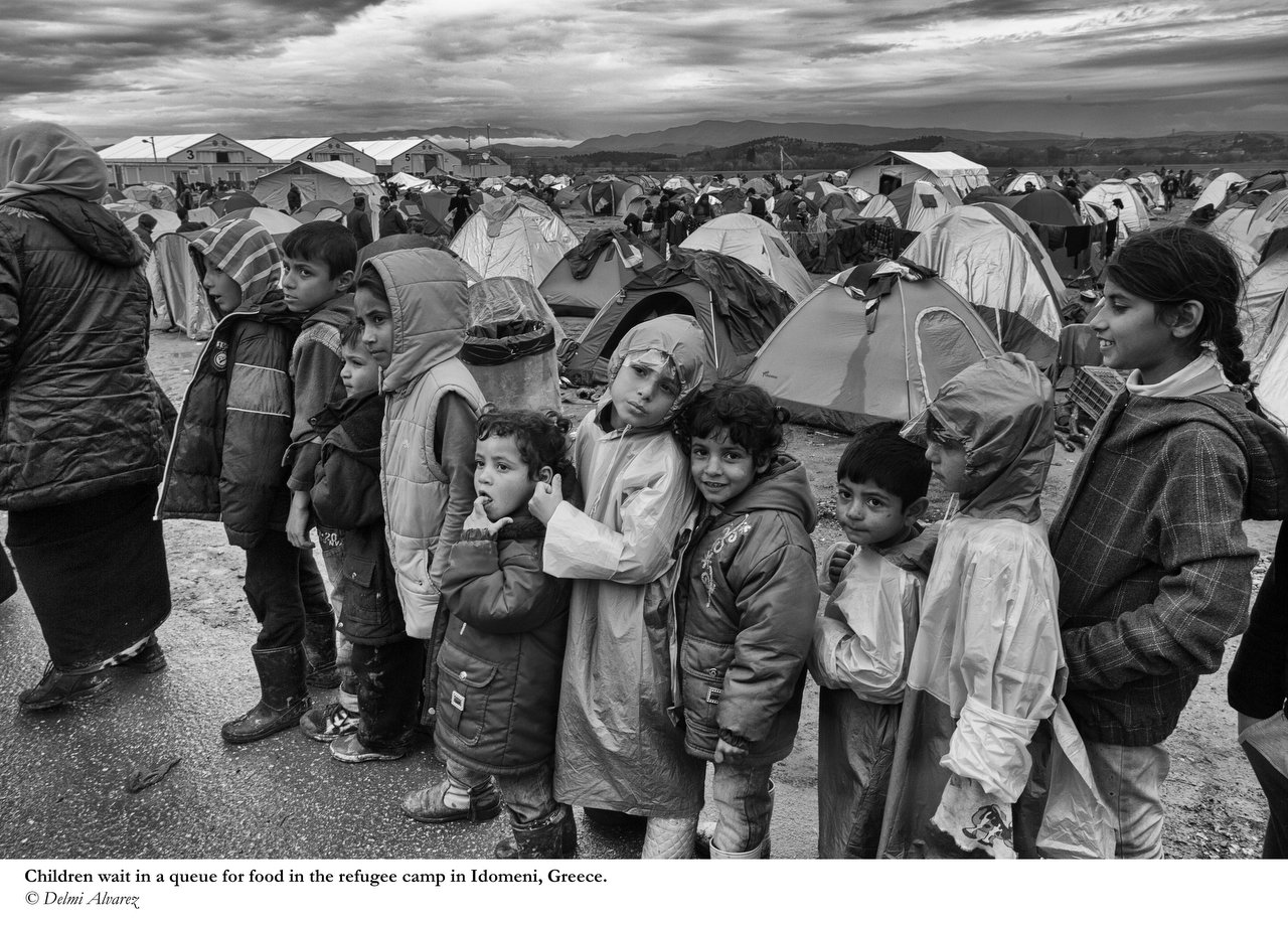  Migrants stuck in the refugee camp in Idomeni, Grece, March 9, 2016. Credit Photo © Delmi Alvarez. Restrictions: *France, Austria, Germany, Denmark, Belgium* 