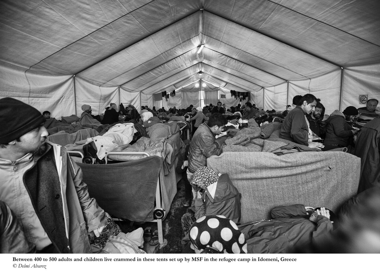  Migrants stuck in the refugee camp in Idomeni, Grece, March 9, 2016. Credit Photo © Delmi Alvarez. Restrictions: *France, Austria, Germany, Denmark, Belgium* 