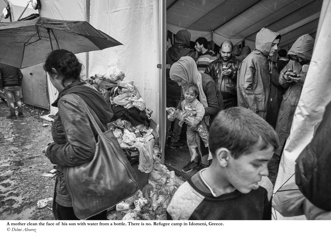  Migrants stuck in the refugee camp in Idomeni, Grece, March 9, 2016. Credit Photo © Delmi Alvarez. Restrictions: *France, Austria, Germany, Denmark, Belgium* 