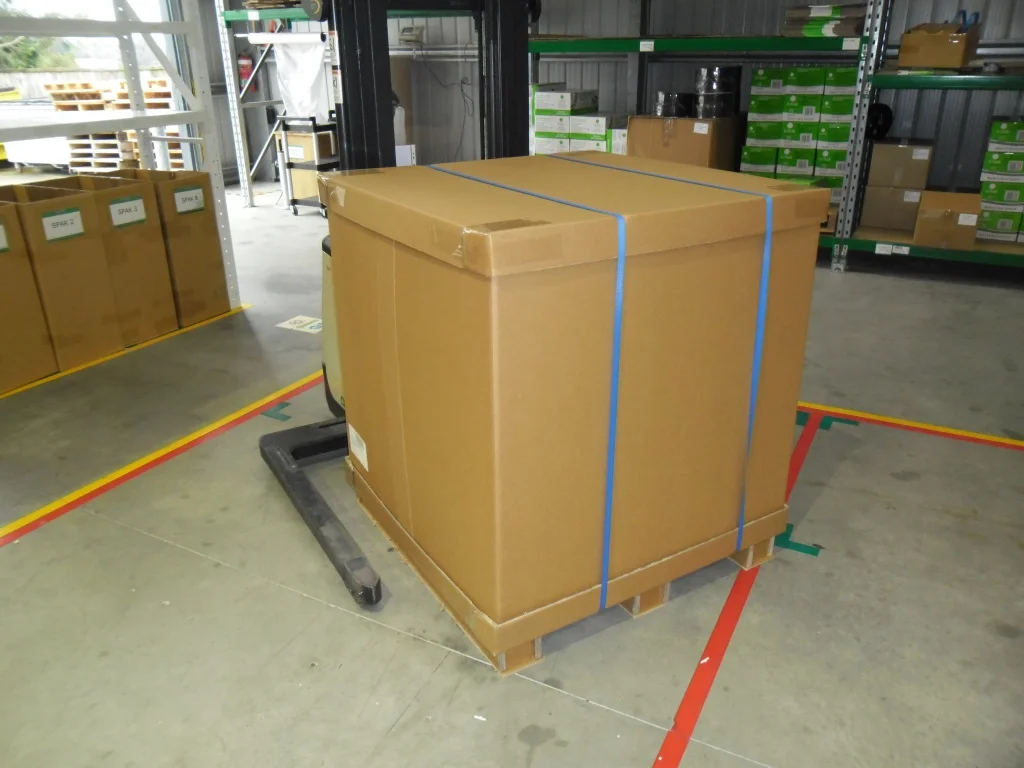 Lighter than wood crates for freight shipping savings.